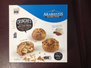 Mini Crunchies whole grain with Feta Cheese,sundried tomato ,and Olive